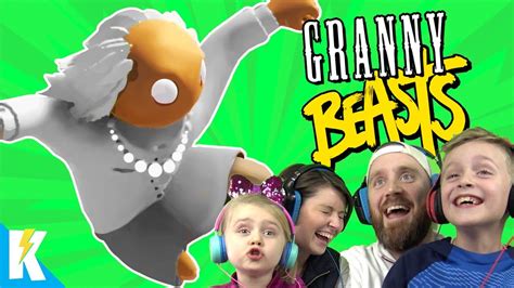 Granny in Gang Beasts! (Family Battle Part 2) K-City GAMING - YouTube