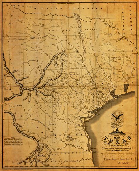 Texas, 1830, Stephen F. Austin’s First Printed Map | Battlemaps.us