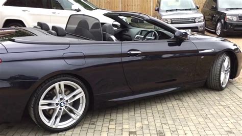 BMW 6 SERIES 640D M SPORT CONVERTIBLE FOR SALE IN CARBON BLACK - YouTube