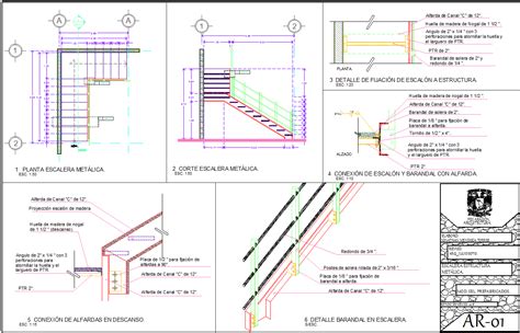 Steel structure staircase detail cad files - Cadbull