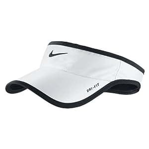 Amazon.com : NIKE Feather light Visor Adult Unisex (White, New Version 2.0) : Visors Headwear ...