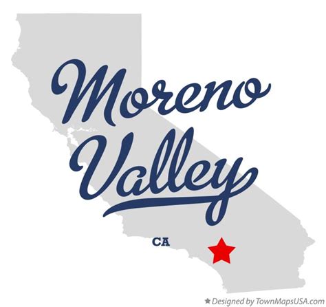 Map of Moreno Valley, CA, California