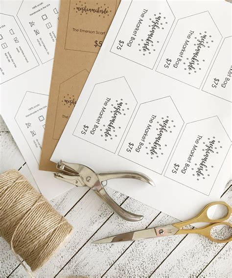 Free Printable Price & Care Tags — Meghan Makes Do