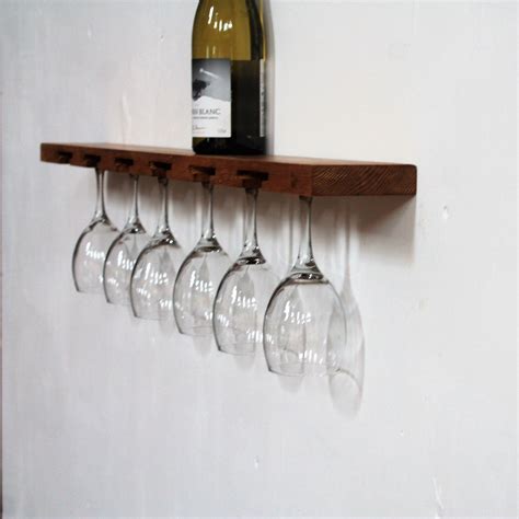 Wine Glass Floating Shelf Glassware Storage Bar Wall Shelf - Etsy UK