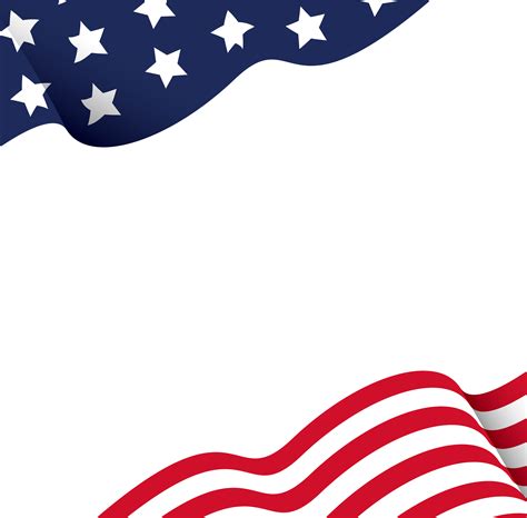 American Flag Page Border Free Clip Art