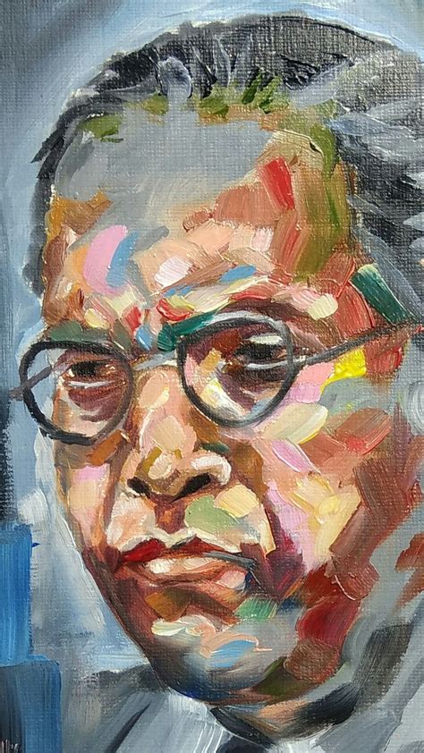 Dr. Babasaheb Ambedkar oil painting by Anil Rangari