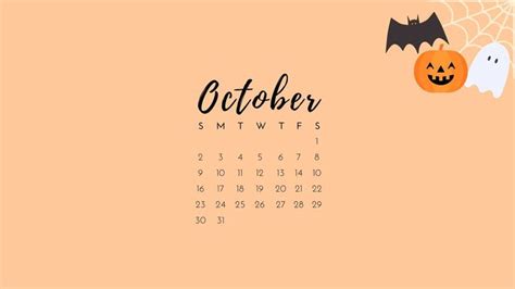 October Desktop Calendar Wallpaper | Desktop wallpaper calendar, October calendar wallpaper ...