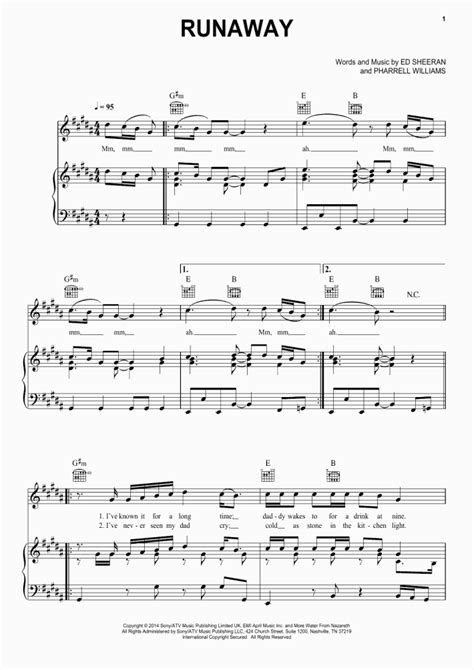 Runaway Piano Sheet Music | OnlinePianist