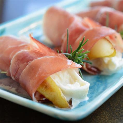 Prosciutto Ham, Baked Pears & Mozzarella Burrata Appetizer Recipe | Gourmet Food Store