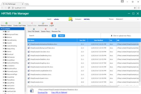 File Manager Sample – Wisej.com