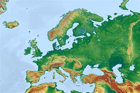 √ Mapas políticos y físicos de Europa para imprimir 【 2024