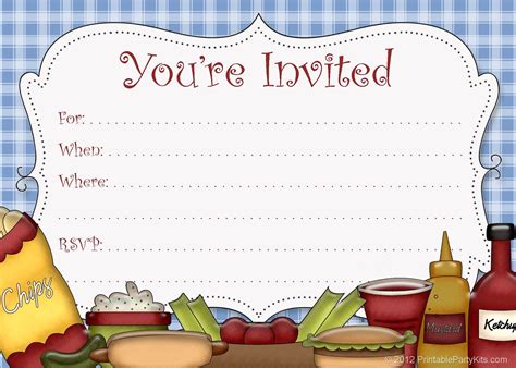 Printable Cookout Invitations - NewFreePrintable.net