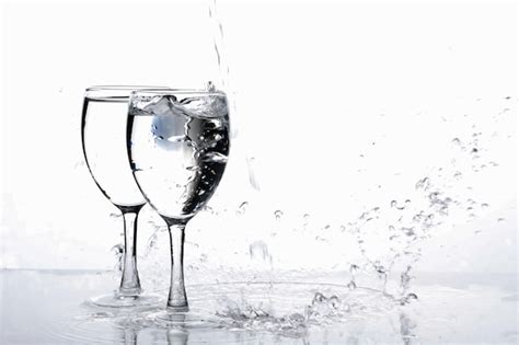 Premium Photo | Water in wine glass