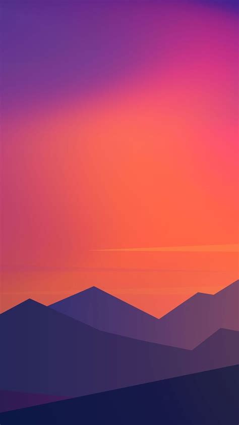 Sunset Minimal Mountains IPhone Wallpaper Wallpaper... by Insatiablemail