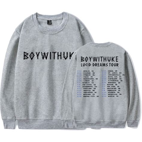 Boywithuke Merch 2024 Lucid Dreams Tour Crewncek Sweatshirt Merch Casual Sweatshirt Unisex ...