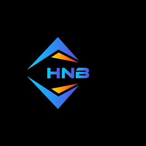 HNB abstract technology logo design on Black background. HNB creative ...