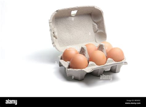 Brown Eggs on Carton Stock Photo - Alamy