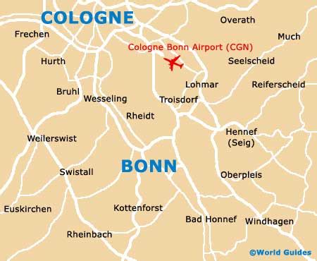 Map of Cologne Bonn Airport (CGN): Orientation and Maps for CGN Cologne ...