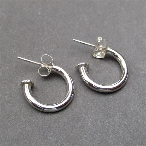 Silver Hoop Earrings - Etsy