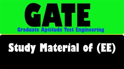 [PDF] Gate Study Material of Electrical Engineering (EE)