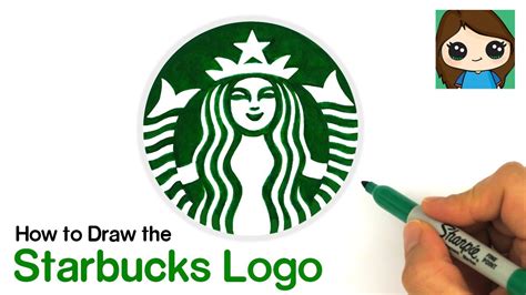 How to Draw The Starbucks Logo - YouTube