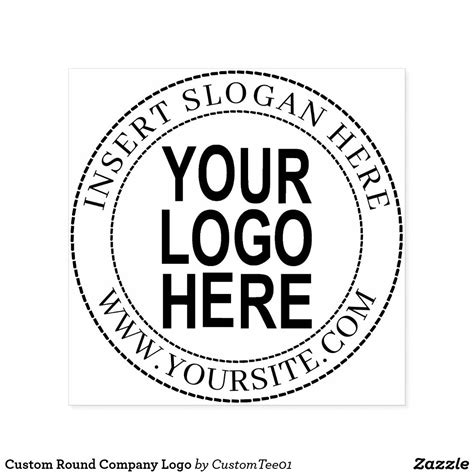 Custom Round Company Logo Rubber Stamp | Zazzle | Custom self inking stamps, Custom rubber ...