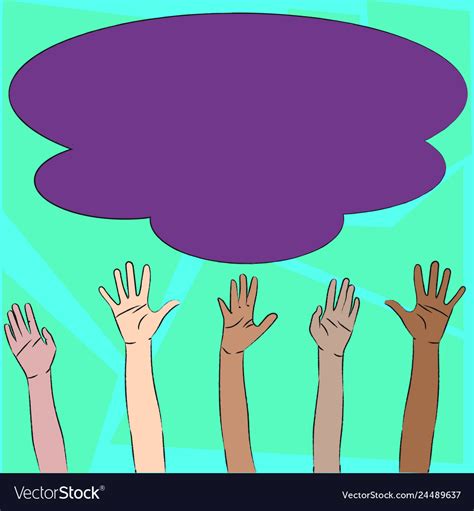 Multiracial diversity hands Royalty Free Vector Image