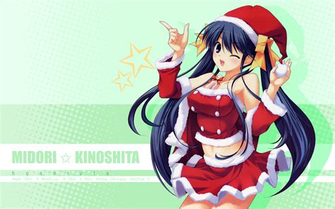 anime santa girl | ... christmas fumio hoshiuta kinoshita_midori santa_costume santa_hat | Anime ...