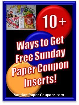 25+ Free Sunday Coupon Inserts - How to get them free | Sunday coupons, Sunday paper coupons ...
