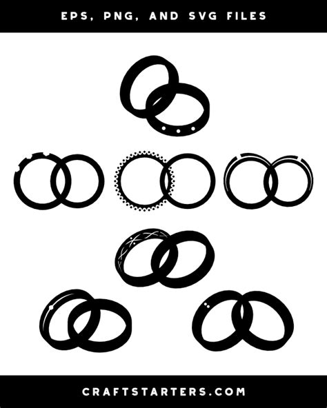 Wedding Rings Silhouette Clip Art