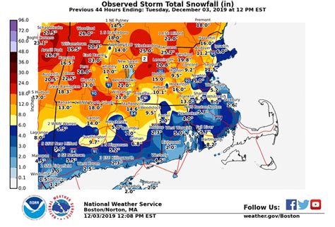 How much snow did we get? Updated snowfall totals for Massachusetts for Dec. 3 - masslive.com