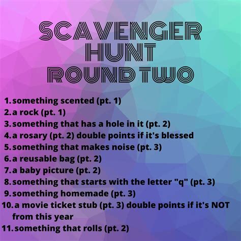 Online Scavenger Hunt Ideas – Office for Youth and Young Adults-Diocese ...