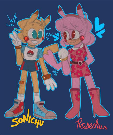 My Sonichu and Rosechu redesign for go along with my Bubbles and Blake ...