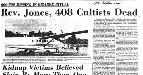 1978 Jonestown massacre hit home for Indiana boyhood residence of Rev ...