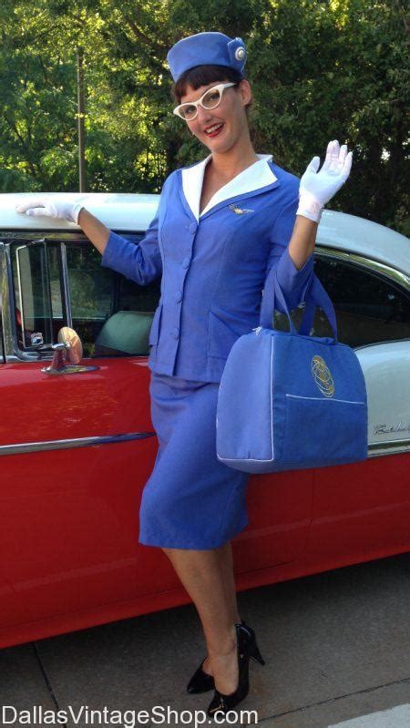 Flight Attendant Uniform: Costume Ideas - Dallas Vintage Clothing ...