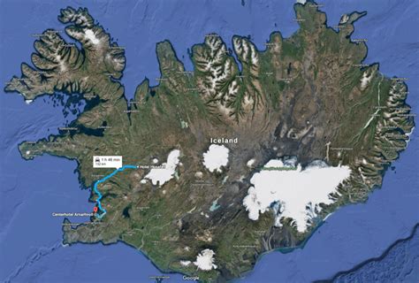 Into the Glacier iceland-map