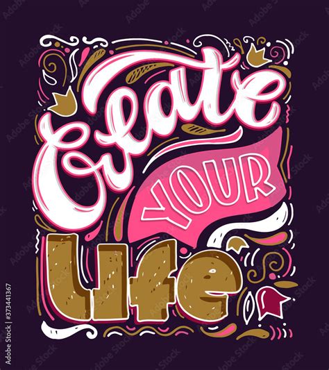 Inspiration cute lettering quote hand drawn postcard. Template lettering art for banner, poster ...