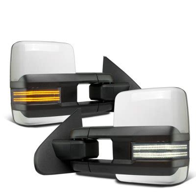 Dodge Ram 1500 2009-2018 White Tow Mirrors Smoked Switchback LED DRL ...