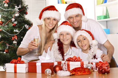 Family Celebrating New Year Stock Photo - Image of celebrate, parents: 36699474