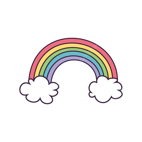 Colorful Rainbow Above The Clouds, Colorful, Rainbow, Clouds PNG and ...