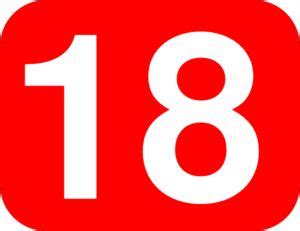 Number 18 Red Background Clip Art | 18th birthday cards, Diy tea party ...