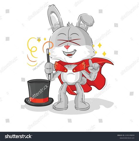 Rabbit Magician Illustration Character Vector Stock Vector (Royalty ...