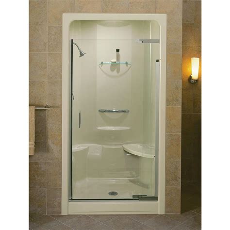 KOHLER Purist 42 in. x 72 in. Heavy Semi-Frameless Pivot Shower Door in ...