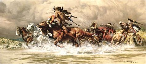 attack on the stagecoach | Native american art, American indian wars ...