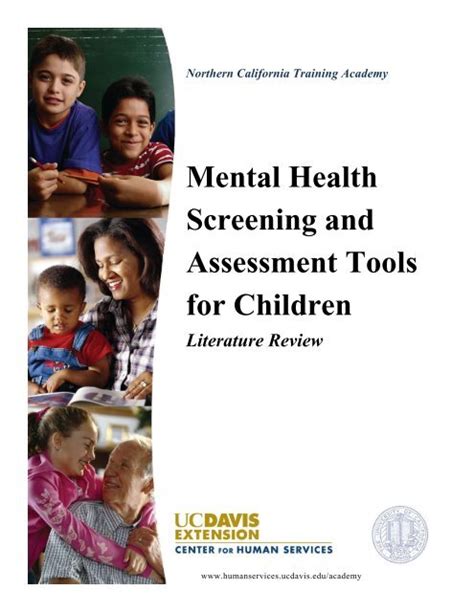 Mental Health Screening and Assessment Tools for Children