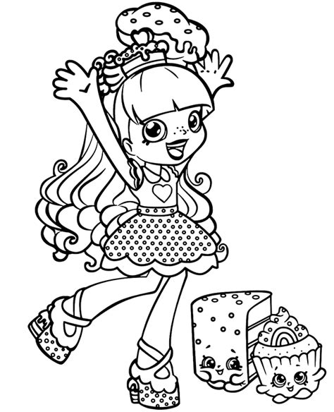 Free shoppie Shopkins coloring page