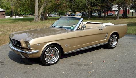 Gold ford mustang convertible