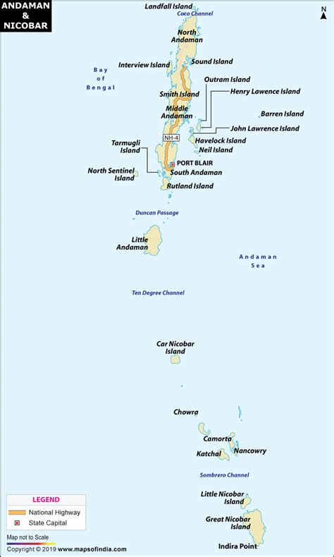 Map Andaman And Nicobar Islands - Tourist Map Of English