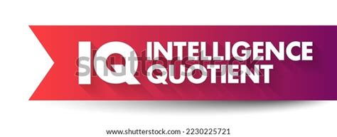 Iq Intelligence Quotient Test That Used Stock Vector (Royalty Free ...