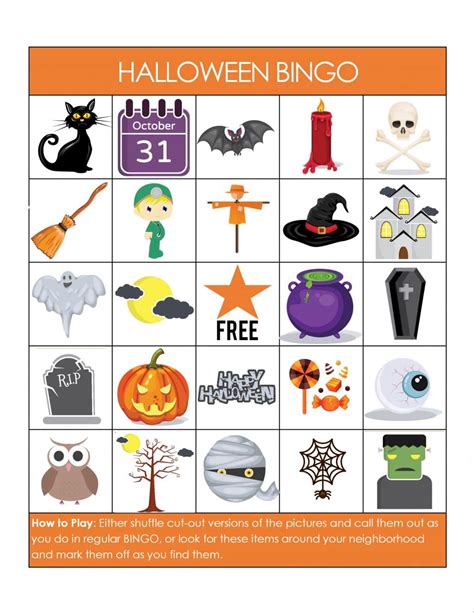 Printable Halloween Bingo Cards PDF - Printable Bingo Cards